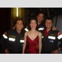 Backstage in Trieste: January 07 - With the firemen who must always be present at a concert: they came to have a closer look!