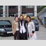 Seoul, Korea - With Ho-Kyung Shin (artistic director, LG Arts Cente) to my left, and my translator in front of the radio building in Seoul